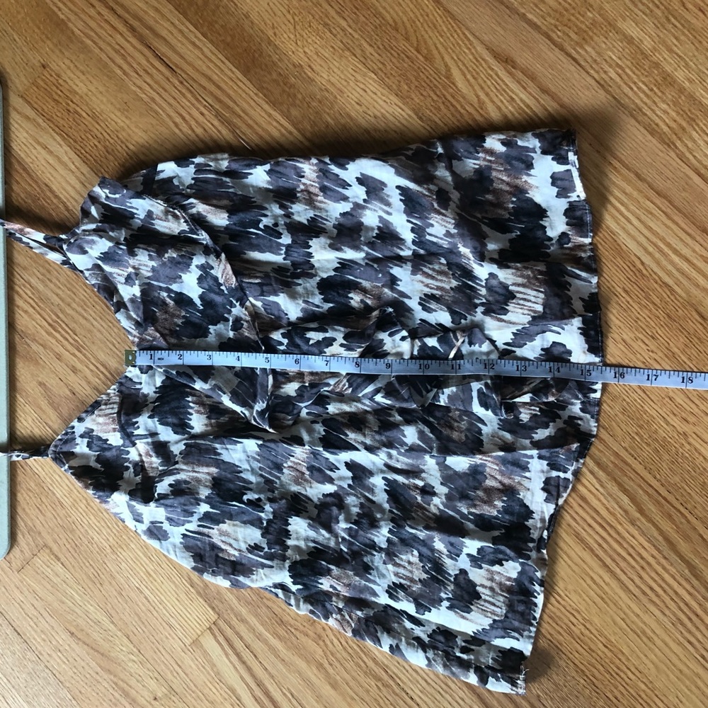 7 For All Mankind Leopard Ruffle Cami Top - Picture 9 of 10